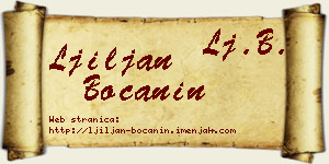 Ljiljan Boćanin vizit kartica